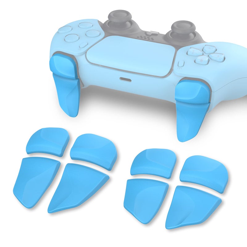 PlayVital Blade 2 Pairs Shoulder Buttons Extension Triggers for ps5 Controller, Game Improvement Adjusters for PS Portal Remote Player, Bumper Trigger Extenders for ps5 Edge - Starlight Blue - Image 1
