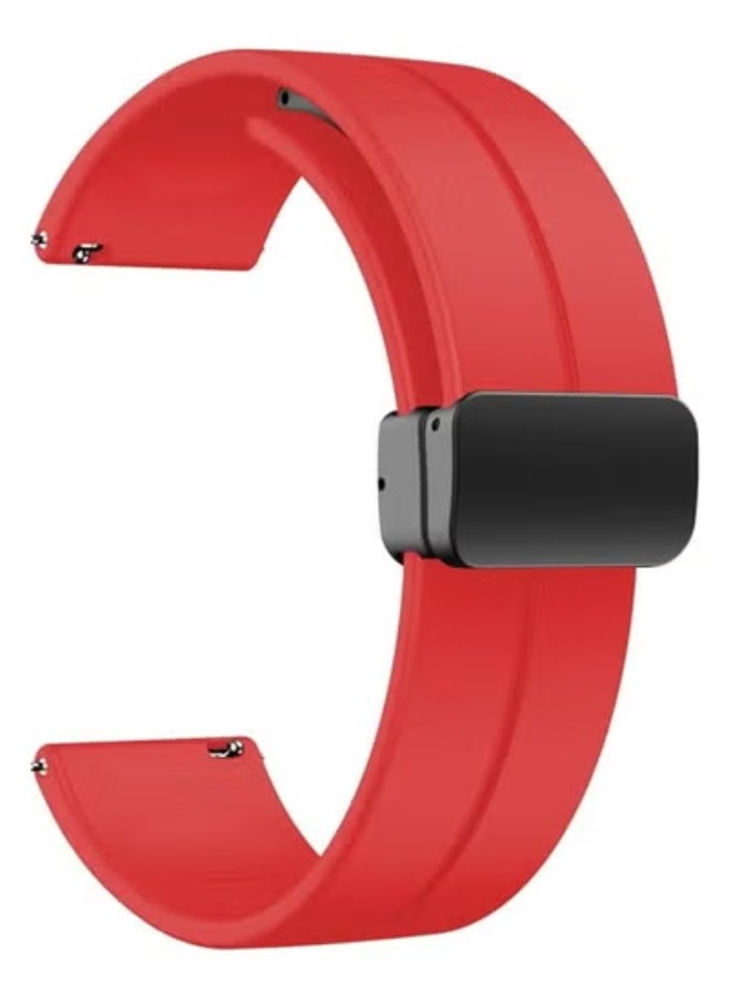 Magnetic Watch Band 22mm for Men – Quick Release Soft Silicone Sport Strap – Lightweight, Skin-Friendly, and Sweat-Resistant Replacement Band with Secure Magnetic Clasp – Compatible with All 22mm Watches – Durable, Comfortable, and Stylish Design for Fitness, Office, and Everyday Wear  - Image 1