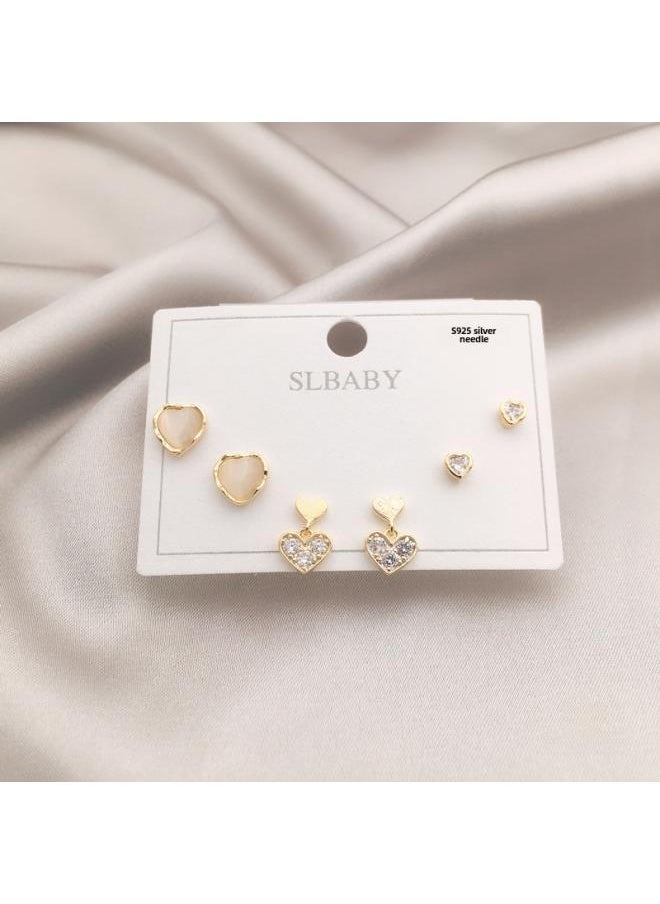 Generic - New Butterfly Stud Earrings Suit Silver Pin Earrings Simple One Wednesday To South Korea High-grade Sterling Silver Earrings For Women - Image 1
