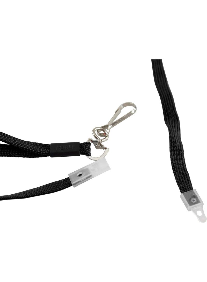 Swingline GBC ID Lanyard, Breakaway Lanyard with Swivel Hook, BadgeMates, Black, 12 Pack (3748010) - Image 2
