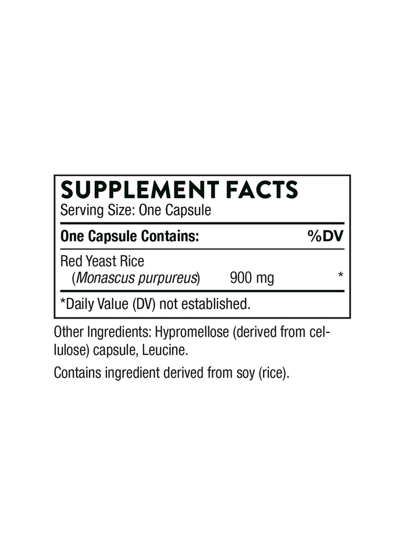 Thorne - Choleast-900 Red Yeast Rice Dietary Supplement 120 Capsules - Image 1