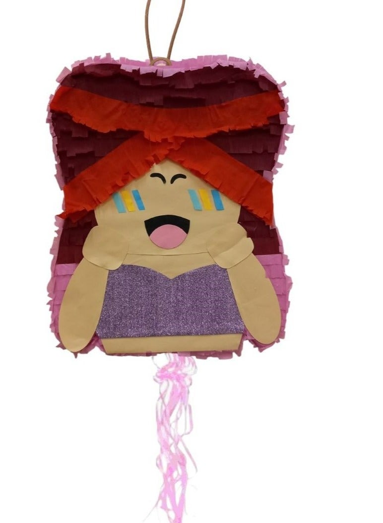 Tamona Roblox Girls Birthday Party 3D Pull String Pinata for Girls Party Favors Robot Sandbox Game, Fillable Candy Favors, Indoor & Outdoor Celebrations, Large Size Pink Pull String- Roblox Pianta. - Image 1