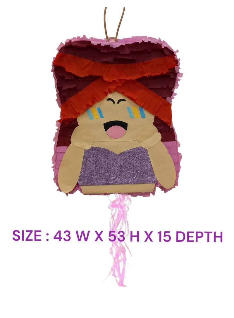 Tamona Roblox Girls Birthday Party 3D Pull String Pinata for Girls Party Favors Robot Sandbox Game, Fillable Candy Favors, Indoor & Outdoor Celebrations, Large Size Pink Pull String- Roblox Pianta. - Image 2