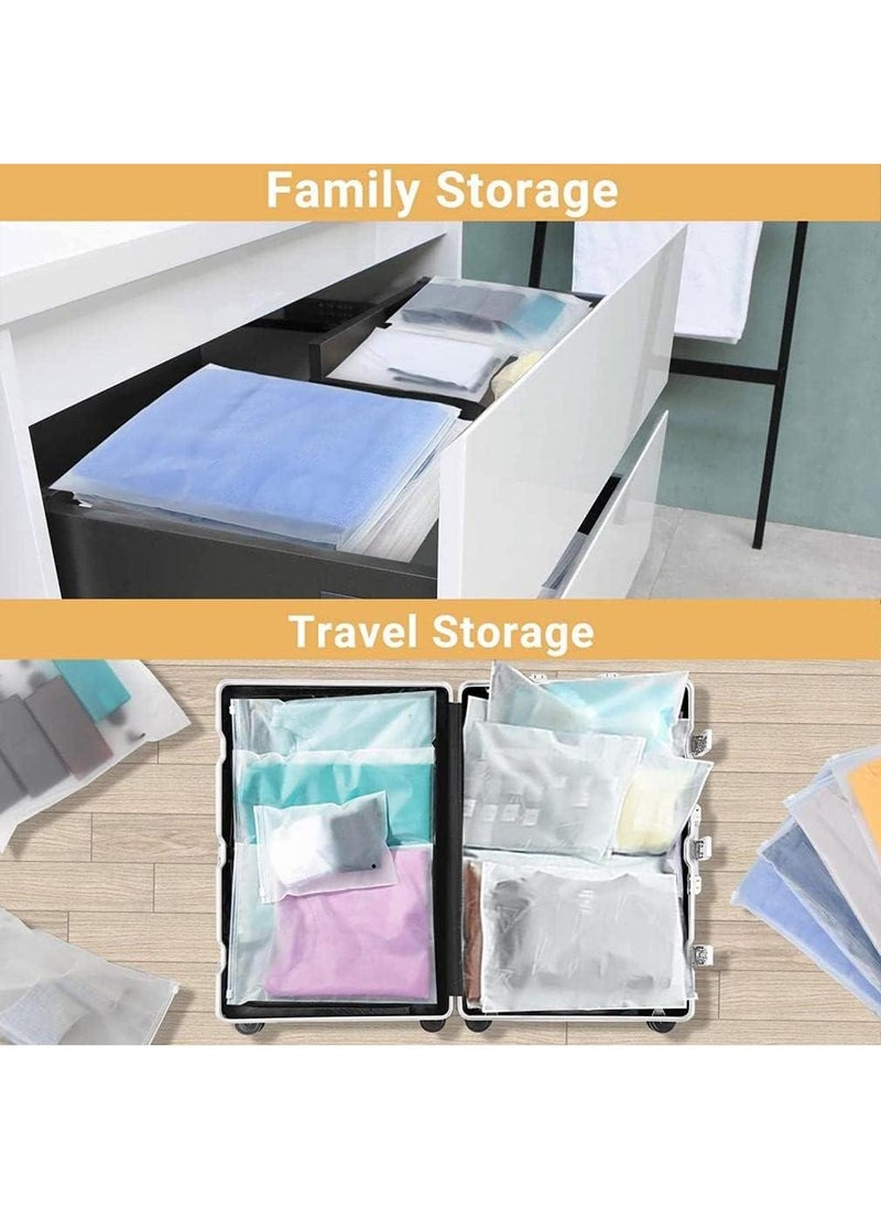 Y&D - 35*40CM 50 Set Transparent Pe Zipper Plastic Storage Bag - Image 1
