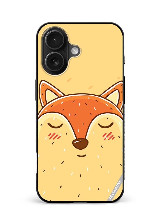 Protective Case Cover For Apple iPhone 16 Plus Sleeping Fox Design Multicolour