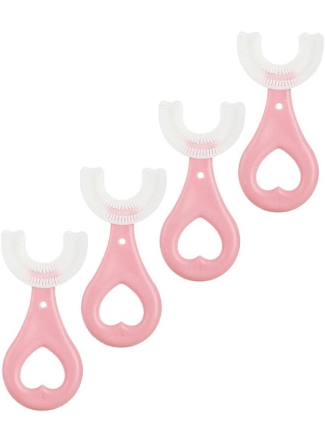 DFBTYG U- Shape Toothbrush 1Set 4Pcs Kids U- Shape Manual Tooth Brushes - Image 1