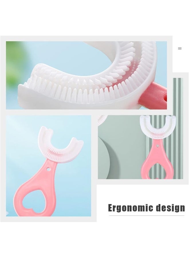 DFBTYG U- Shape Toothbrush 1Set 4Pcs Kids U- Shape Manual Tooth Brushes - Image 4