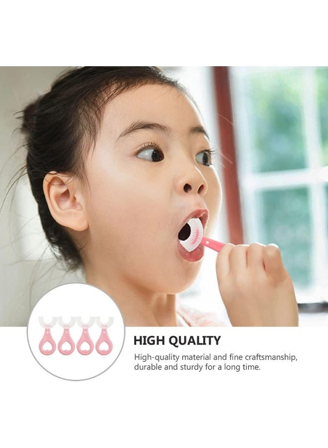 DFBTYG U- Shape Toothbrush 1Set 4Pcs Kids U- Shape Manual Tooth Brushes - Image 3
