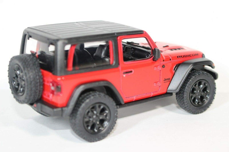 KiNSMART - Jeep Wrangler Rubicon Off Road 4x4 5 inch 1:34 Scale Die Cast Model Replica Toy Car (Red Hardtop) - Image 3