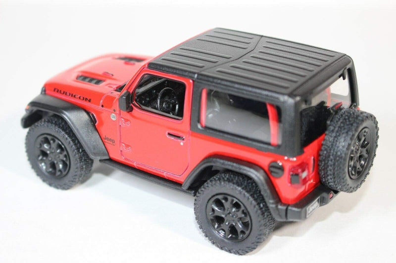 KiNSMART - Jeep Wrangler Rubicon Off Road 4x4 5 inch 1:34 Scale Die Cast Model Replica Toy Car (Red Hardtop) - Image 2