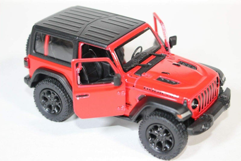 KiNSMART - Jeep Wrangler Rubicon Off Road 4x4 5 inch 1:34 Scale Die Cast Model Replica Toy Car (Red Hardtop) - Image 4