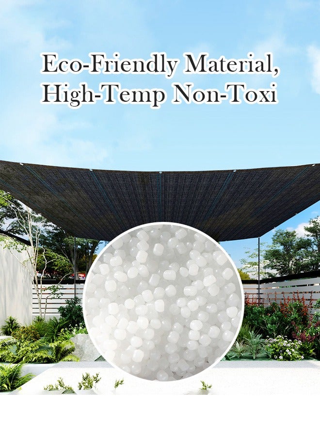 Generic [4M*6M] Sun Shade Cloth Cover Mesh with Grommets Sun Shade Sail Garden Sunblock Shade Cloth Shading Net Sun Canopies for Greenhouse Garden Plants Sail Net Sun Protection Fabric Mesh (Black)  - Image 5