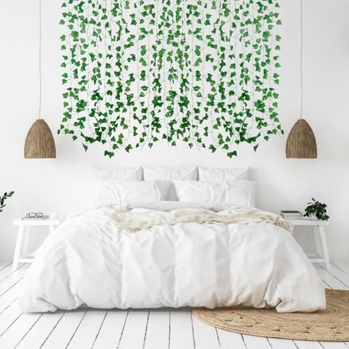 Freyalife Fake Vines for Room Decor(36Pack252Ft) Aesthetic Artificial Plant Ivy Leaves Hanging Greenery Garlands for Home Bedroom Wall Wedding Christmas Party Office patio Indoor, Outdoor Garden Decor - Image 5