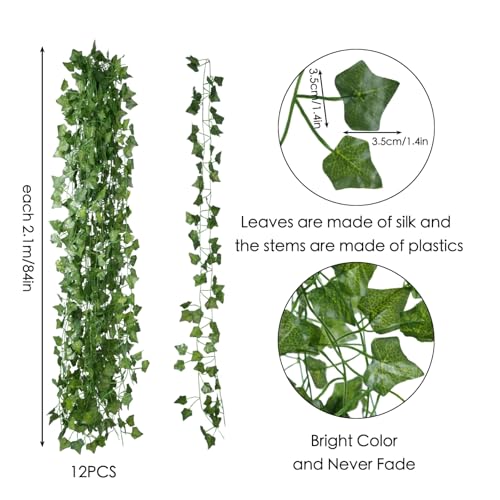Freyalife Fake Vines for Room Decor(36Pack252Ft) Aesthetic Artificial Plant Ivy Leaves Hanging Greenery Garlands for Home Bedroom Wall Wedding Christmas Party Office patio Indoor, Outdoor Garden Decor - Image 2