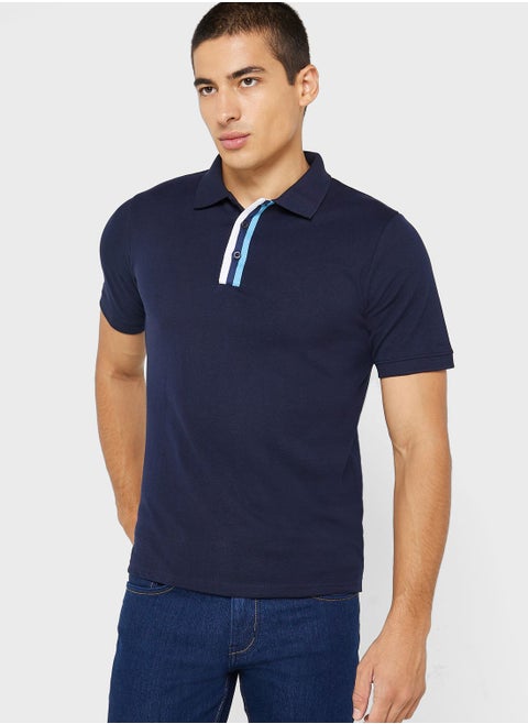 Tape Detail Polo Shirt