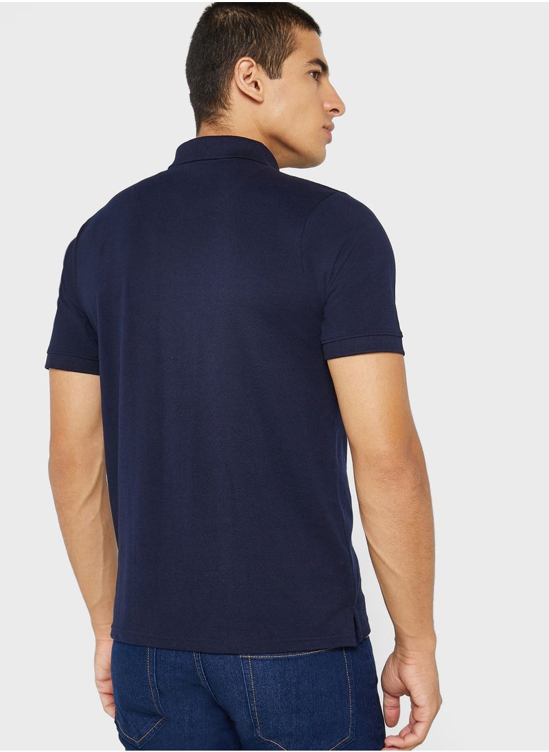 Seventy Five - Tape Detail Polo Shirt - Image 1