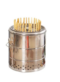 Albawadi Portable BBQ Oven Smokeless Charcoal Grill Stove Stainless Steel 28 Stick  - Image 1
