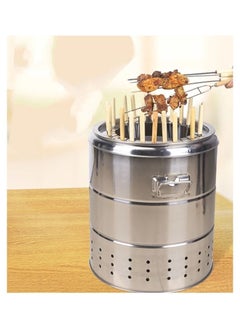 Albawadi Portable BBQ Oven Smokeless Charcoal Grill Stove Stainless Steel 28 Stick  - Image 4