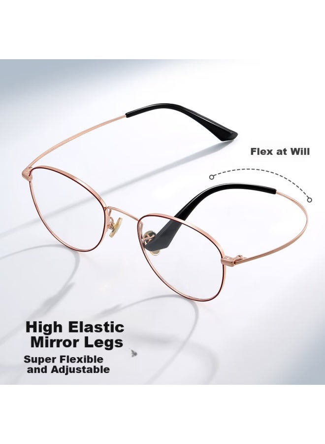 Pulais Women's Imported Ultra-light Anti-aging Blue Light Blocking High Definition High-end Comfortable Progressive Reading Gl 9041 +2.50 Strength - Image 5