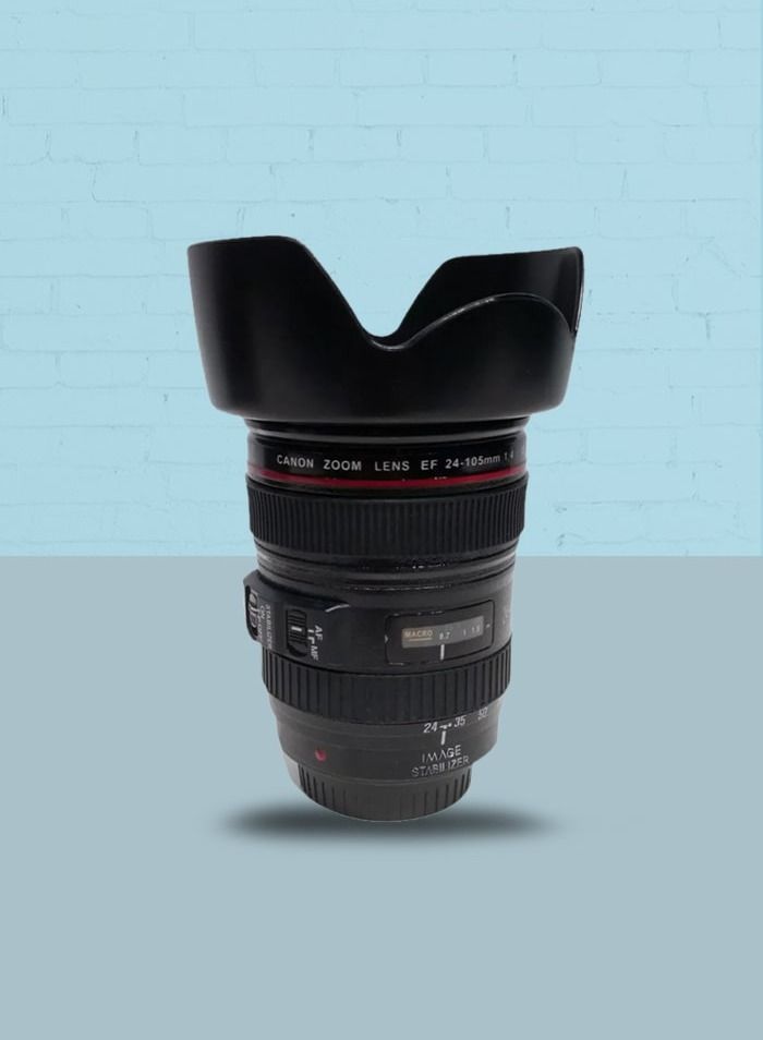 Fighter Gifts Canon Lens Mug EF-24 105MM Steel - Image 1