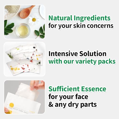 EUNYUL [PACK OF 12] Daily Care Facial Sheet Mask Pack 12 types Korean Skincare Hydrating & Nourishing & Natural Ingredients for All Skin Types - Image 3