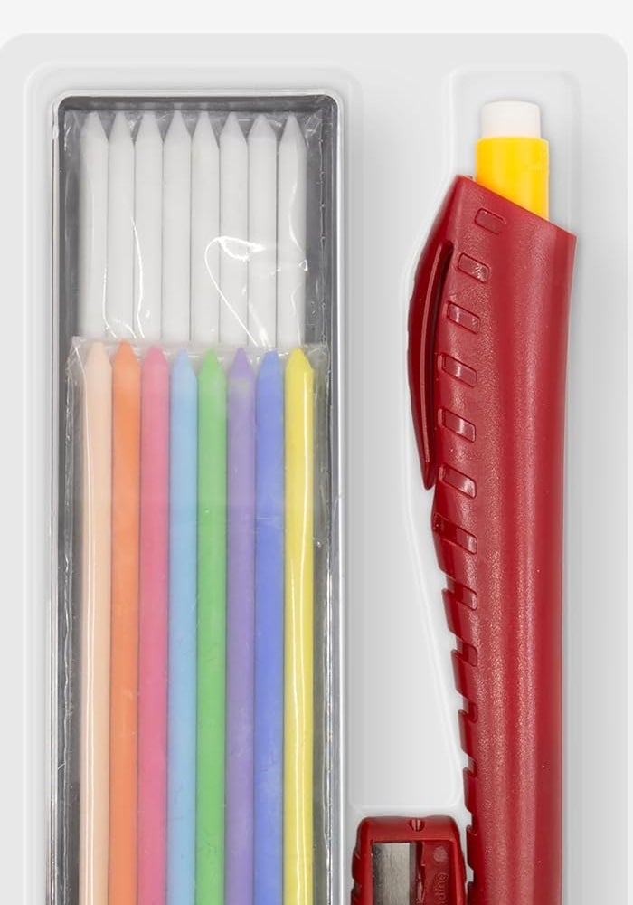 Dritz Quilting Chalk Cartridge Set with Assorted Colors and Sharpener - Image 1