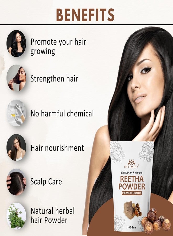 INTIMIFY مسحوق الريثا من إنتيميفاي لنمو الشعر | لجميع أنواع الشعر | يُستخدم كقناع للشعر | 200 غرام - Image 4