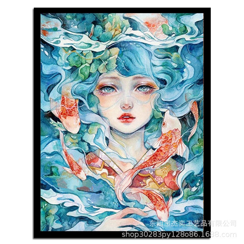 Diy Export Diamond Painting Cartoon Flower Banquet Girl Diamond Embroidery Bedroom Living Room Dot Diamond Handmade 5D - Image 2