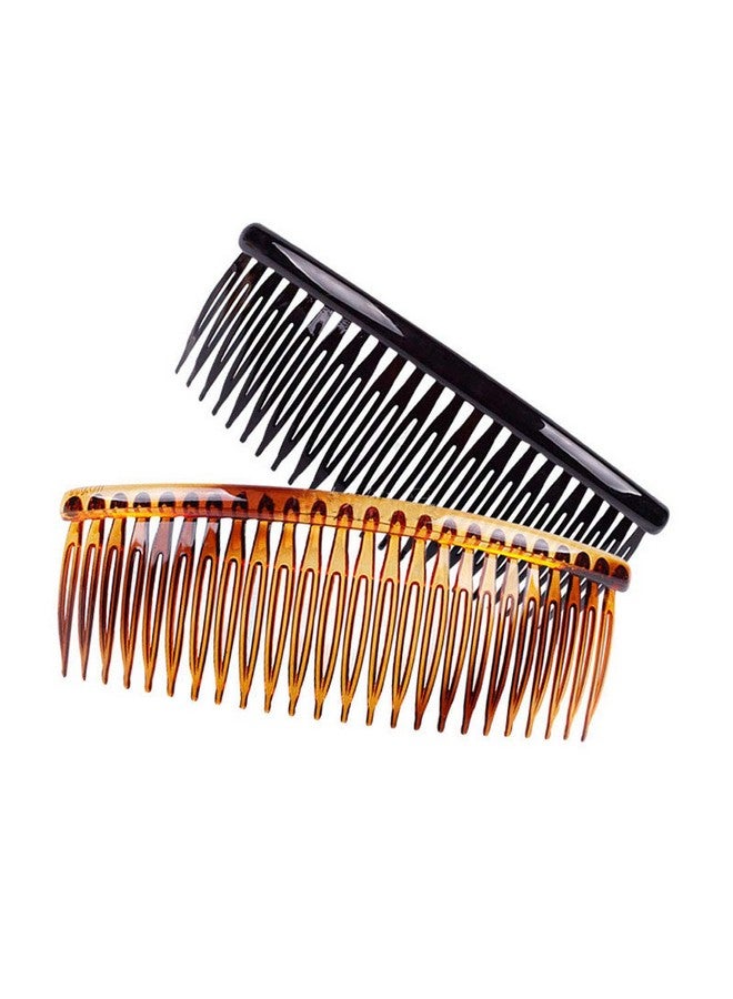 Suoirblss 4 قطع مشط شعر بلاستيكي مشبك شعر مشط جانبي للنساء والرجال والفتيات مشط زفاف للعروس للحجاب للشعر الناعم ملحقات الشعر (5.1 بوصة 23 سنون) - Image 2