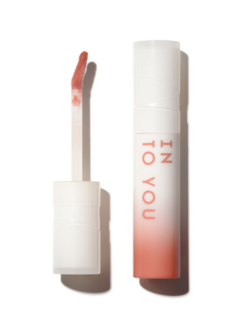 INTO YOU CC02 Cold Sea Peach Lip Gloss - Hydrating & Luminous Lip Color for a Fresh, Dewy Finish - Image 1