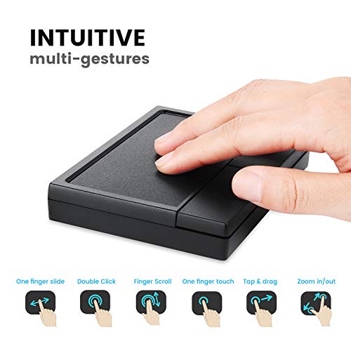 Perixx PERIPAD-704 Wireless Touchpad, Portable Track Pad for Desktop and Laptop User, Large Size 4.72x3.54x0.74 inches (Wireless), Black - Image 4