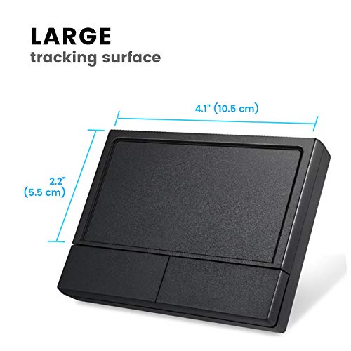 Perixx PERIPAD-704 Wireless Touchpad, Portable Track Pad for Desktop and Laptop User, Large Size 4.72x3.54x0.74 inches (Wireless), Black - Image 3