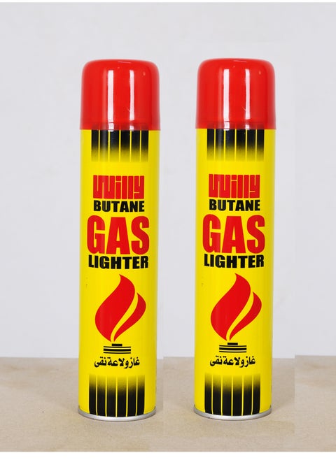 Pure Lighter Gas (2 Pack) Pack Size 300ml Metal Nozzle and Multiple Size Nozzles