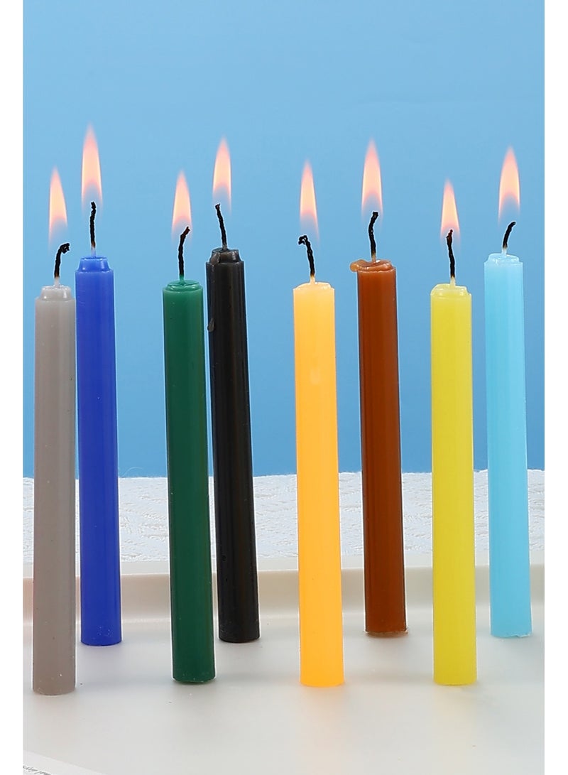 12 pcs Colored candles Per Box, Unscented Colored Candles Mini Taper,13cm-5Inch Tall 0.4 Inch Diameter - Image 5