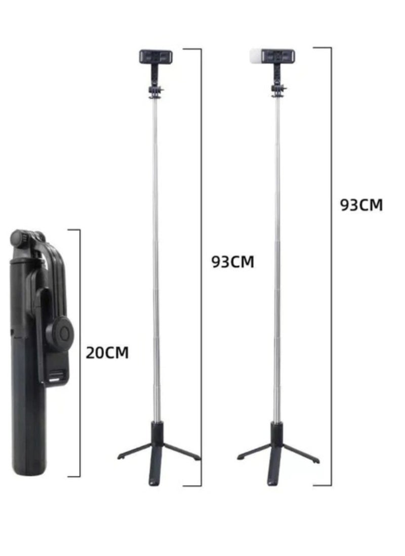 Raxoom - Q07 Bluetooth Selfie Stick Multifunctional Live Broadcast Tripod Without Light(Black) - Image 1