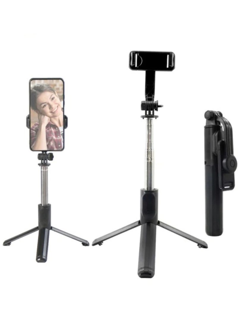 Raxoom - Q07 Bluetooth Selfie Stick Multifunctional Live Broadcast Tripod Without Light(Black) - Image 1