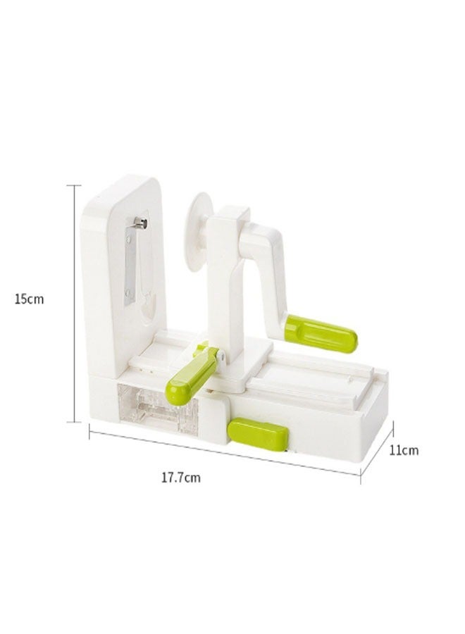 General Professional Foldable Fruit & Vegetable Spiral Slicer, 5-in-1 Cheese Grater with Handle, Manual Rotating Cheese & Vegetable Chopper  - Image 2