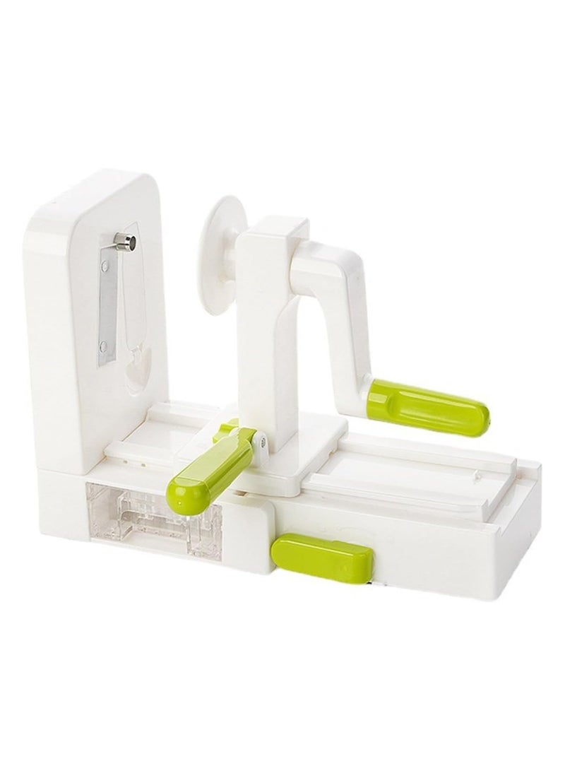 General Professional Foldable Fruit & Vegetable Spiral Slicer, 5-in-1 Cheese Grater with Handle, Manual Rotating Cheese & Vegetable Chopper  - Image 1