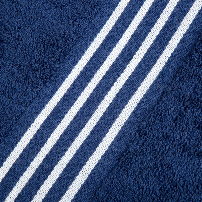 Lavish Home 8-Piece Towel Set - Cotton Bathroom Accessories with 2 Bath Towels, 2 Hand Towels, 2 Washcloths, and 2 Fingertip Cloths by Bedford Home (Navy) - Image 5