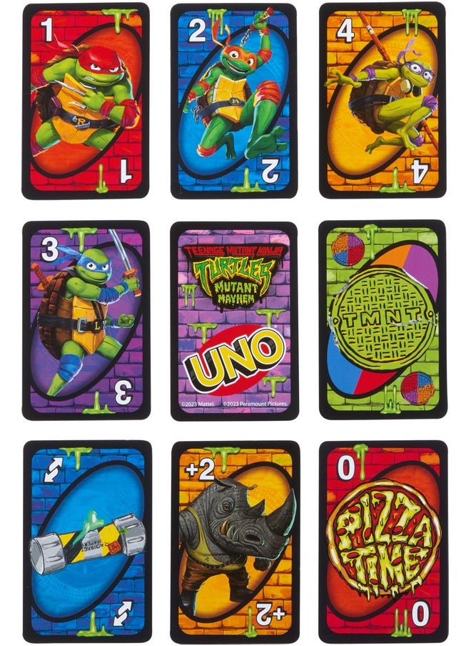 Mattel Games - Mattel Games UNO Teenage Mutant Ninja Turtles Mutant Mayhem Card Game for Kids & Family Nights, Parties, Travel, Camping & More - Image 1