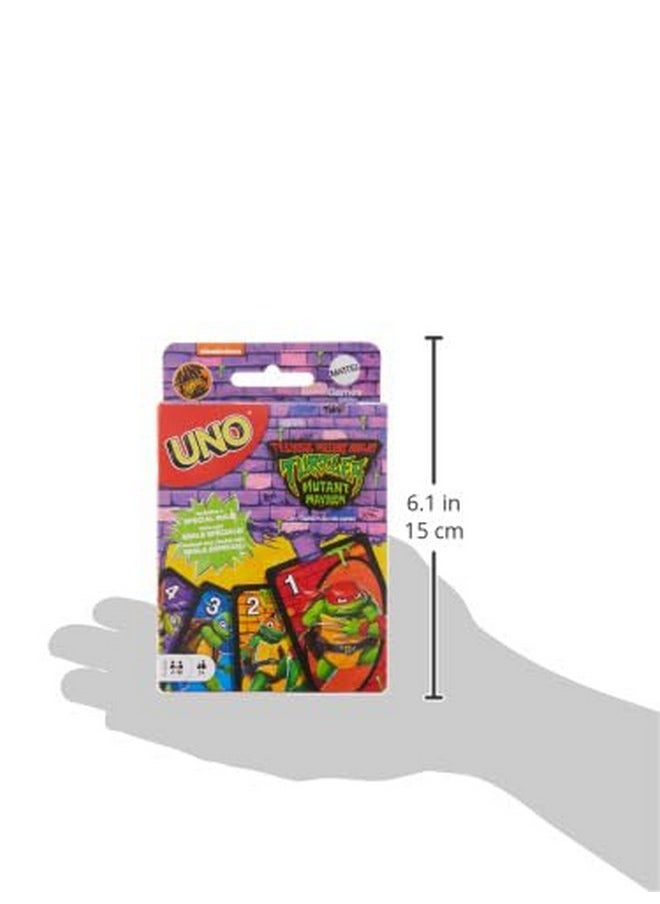 Mattel Games - Mattel Games UNO Teenage Mutant Ninja Turtles Mutant Mayhem Card Game for Kids & Family Nights, Parties, Travel, Camping & More - Image 1