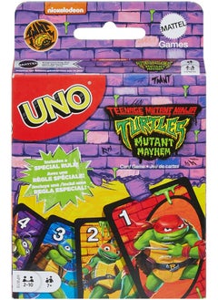 Mattel Games UNO Teenage Mutant Ninja Turtles Mutant Mayhem Card Game for Kids & Family Nights, Parties, Travel, Camping & More