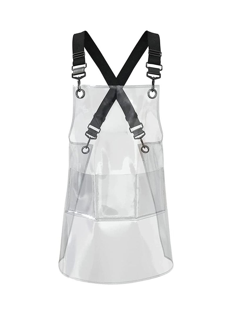 KASTWAVE Aprons for Women with Pockets, Cross-back Adjustable Apron With 3 Pockets Hair Salon Work Apron, Hair Stylist Apron, Hair Stylist Essentials, 22.8” W 25.5” L - Image 1