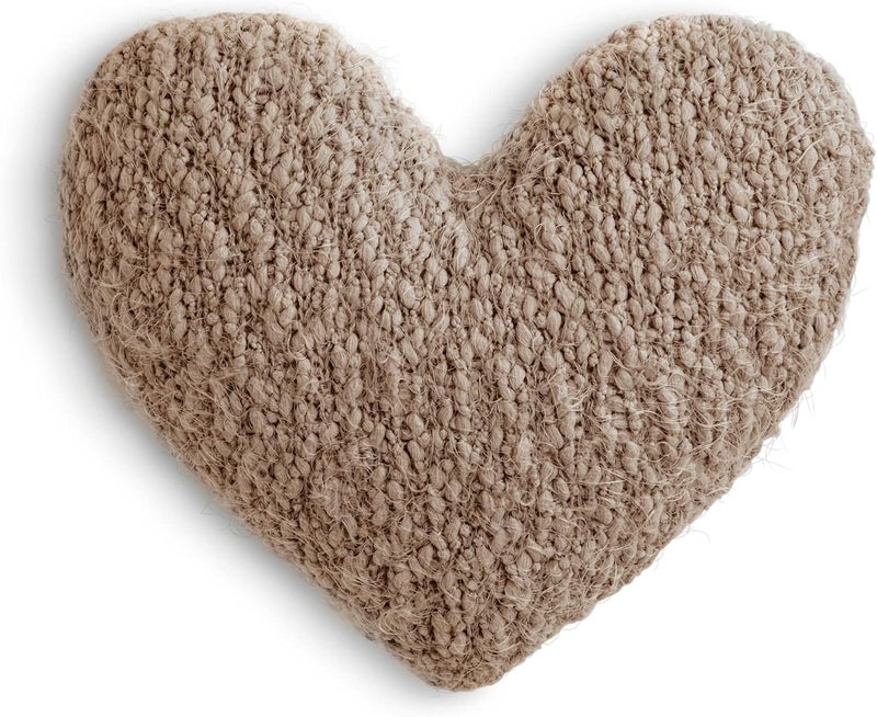 DEMDACO Pale Pink Soft Heart Shaped 10 x 11 inch Plush Polyester Decorative Throw Giving Pillow - Image 4