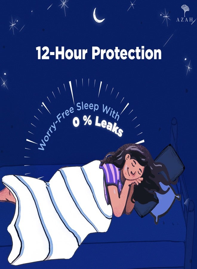 Azah XXL+ Sanitary Napkins for Women [Pack of 10] | 350MM Large Night Pads | Cottony Soft Sanitary Napkins for Women | XXL+ Pads for Woman | Leak Proof for Overnight Protection | With Disposable Bag - Image 3