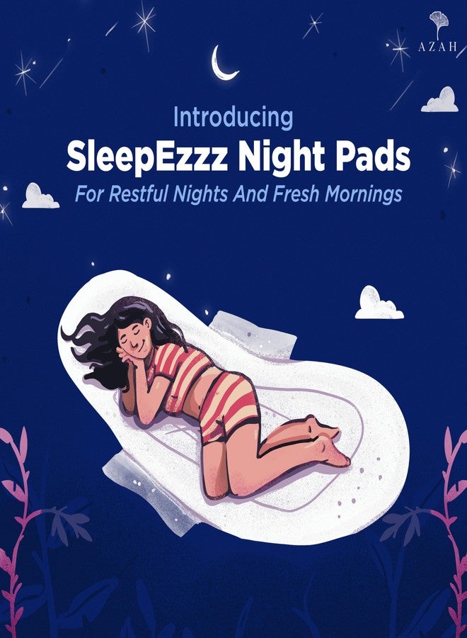 Azah XXL+ Sanitary Napkins for Women [Pack of 10] | 350MM Large Night Pads | Cottony Soft Sanitary Napkins for Women | XXL+ Pads for Woman | Leak Proof for Overnight Protection | With Disposable Bag - Image 2