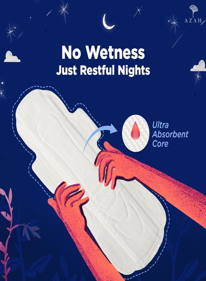 Azah XXL+ Sanitary Napkins for Women [Pack of 10] | 350MM Large Night Pads | Cottony Soft Sanitary Napkins for Women | XXL+ Pads for Woman | Leak Proof for Overnight Protection | With Disposable Bag - Image 4