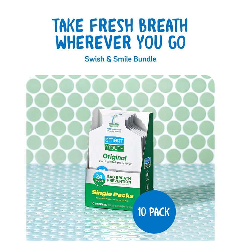 SmartMouth Original Activated Mouthwash Single Packs, Travel Mouthwash, Fresh Mint - Image 3