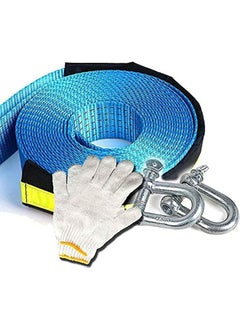 Rubik Rubik Tow Rope Strap 5 Meter 8 Ton Load For All Car SUV Truck 4x4 Recovery Traction Rope Double Layer Thick Powerful For Emergency Pulling With Reflective Strip and Gloves  - Image 1