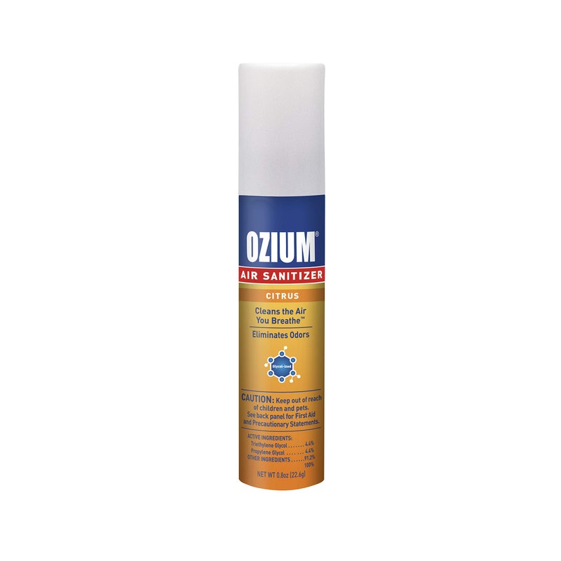 Ozium 0.8 oz. Air Sanitizer & Odor Eliminator for Homes, Cars, Offices and More, Citrus Scent, Pack of 6 - Image 2